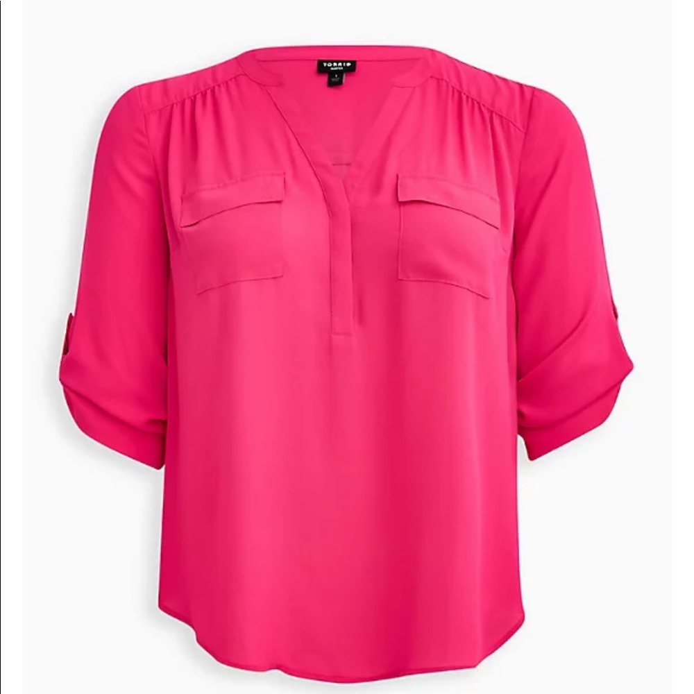 Harper blouse neon pink